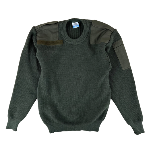 Dutch Army Olive Green Wool Sweater Jumper - Medium