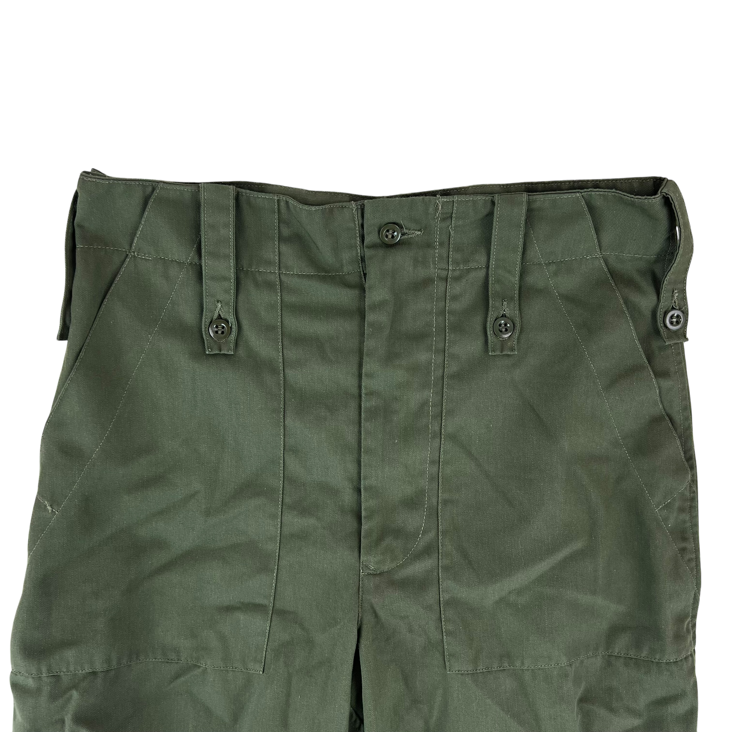 British Army Olive Green Fatigue Work Trousers - W32 L32