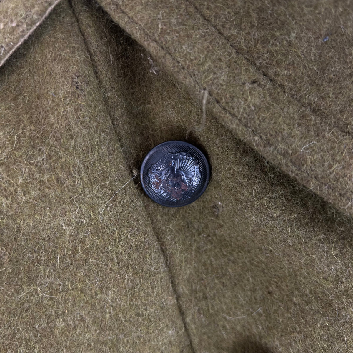 Romanian People's Army 70s Khaki Wool Greatcoat - Medium