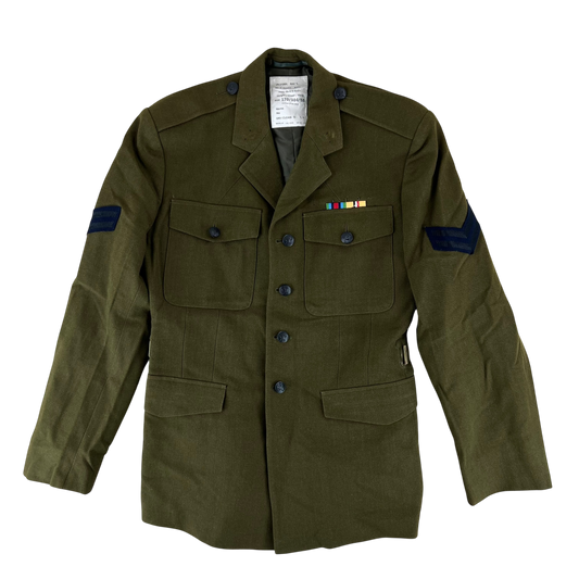 British Army Old Pattern No. 2 Olive Green Dress Jacket - Queen's Gurkha Signals - Medium 170/104