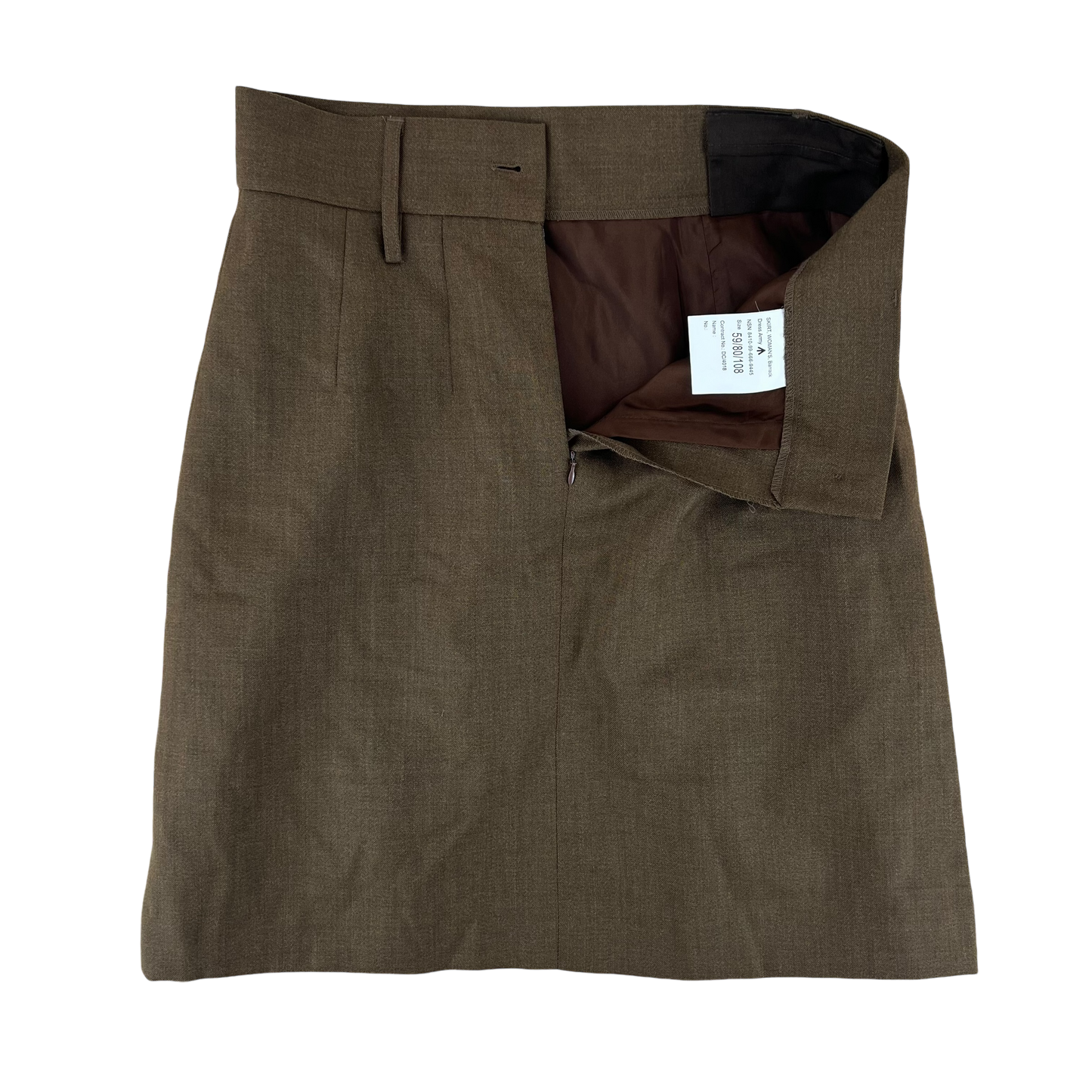 British Army Women's Barracks Brown FAD No. 2 Dress Skirt - W32 L23.5