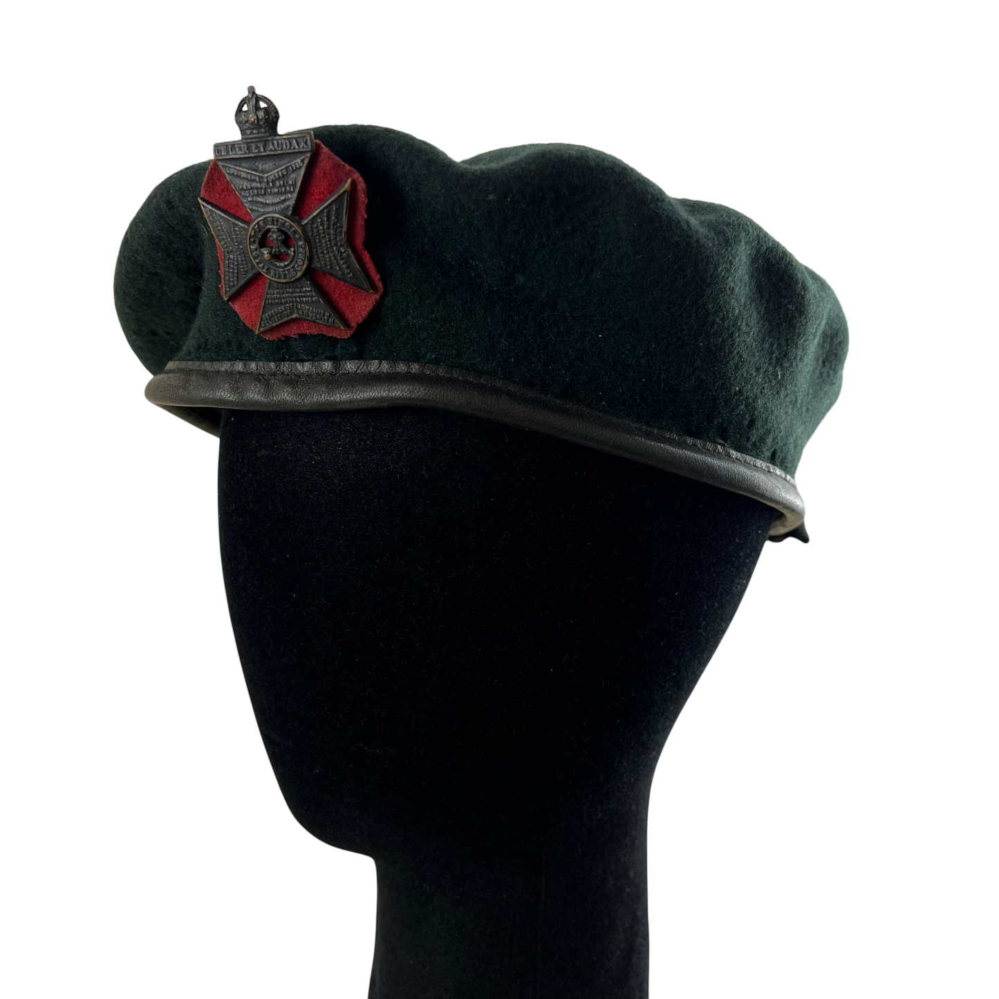 British Army Beret w/ Badge - KRRC - Medium 58cm