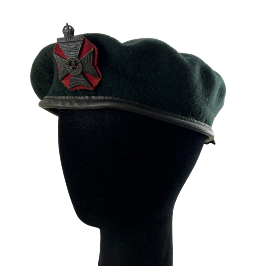 British Army Beret w/ Badge - KRRC - Medium 58cm
