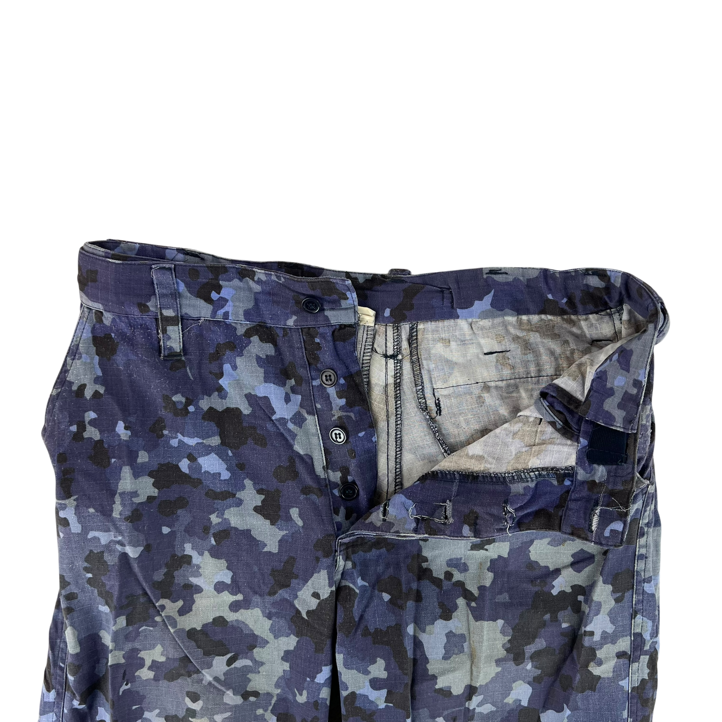 Romanian Navy M2017 Blue Camouflage Ripstop Trousers - W32 L31