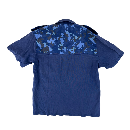 Romanian Navy M2017 Blue Camouflage Polo Top - Medium