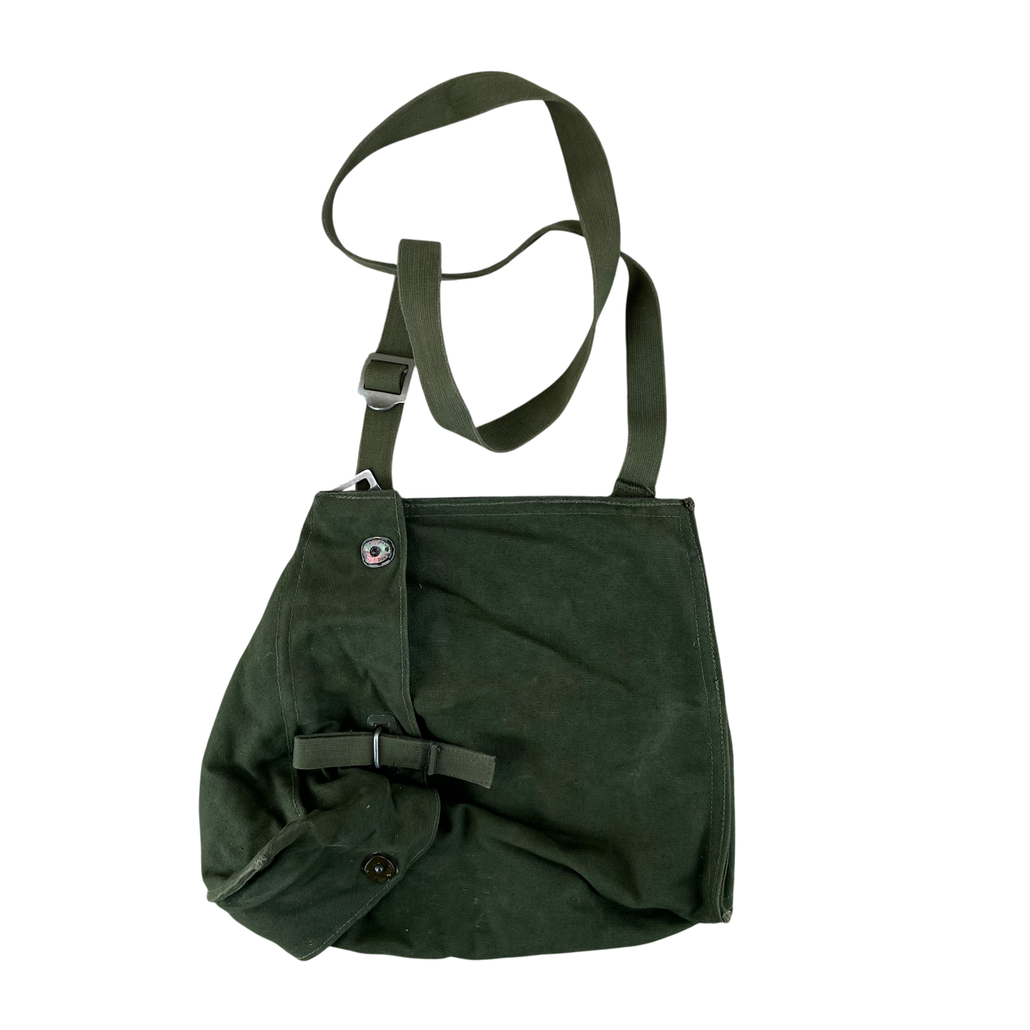 Swedish Army M51 Bag Gas Mask Haversack Olive Green Canvas