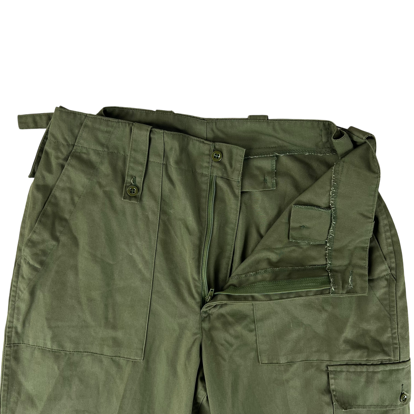 British Army Olive Green Fatigue Work Trousers - W37 L31