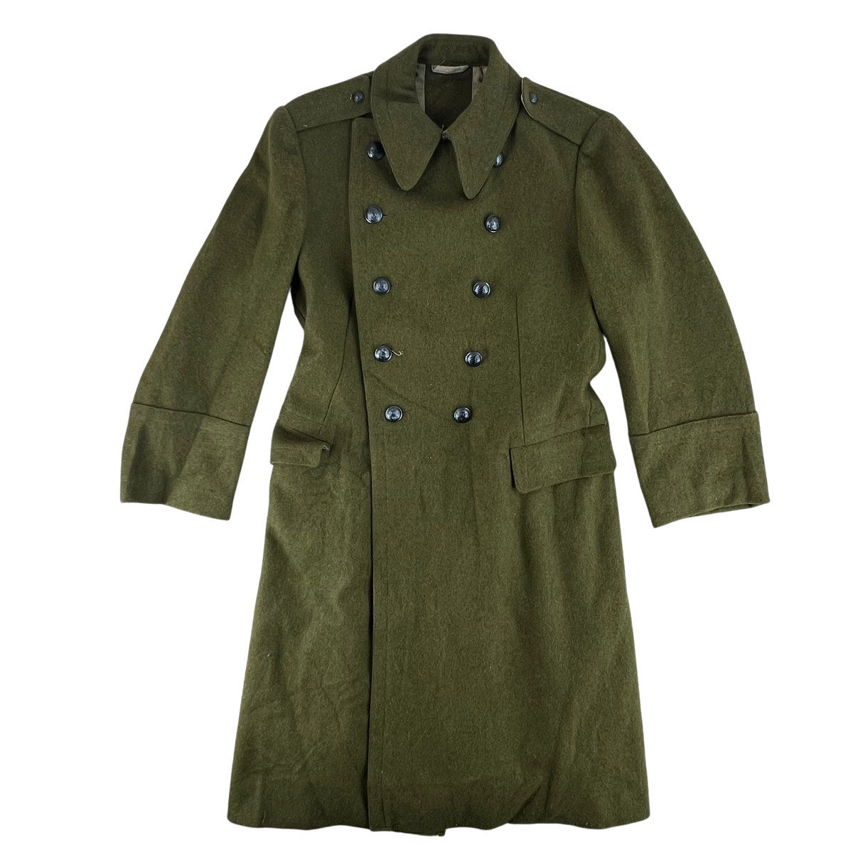 Romanian People's Army 80's Khaki Wool Greatcoat - Medium