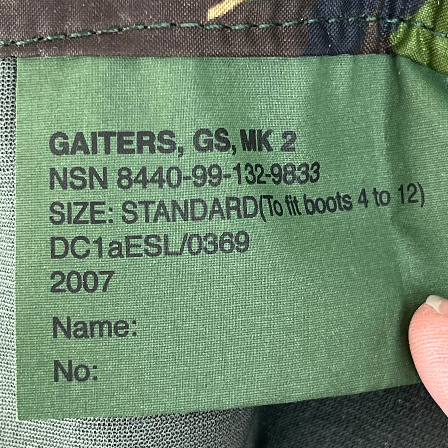 British Army Mk II DPM Camouflage Gaiters