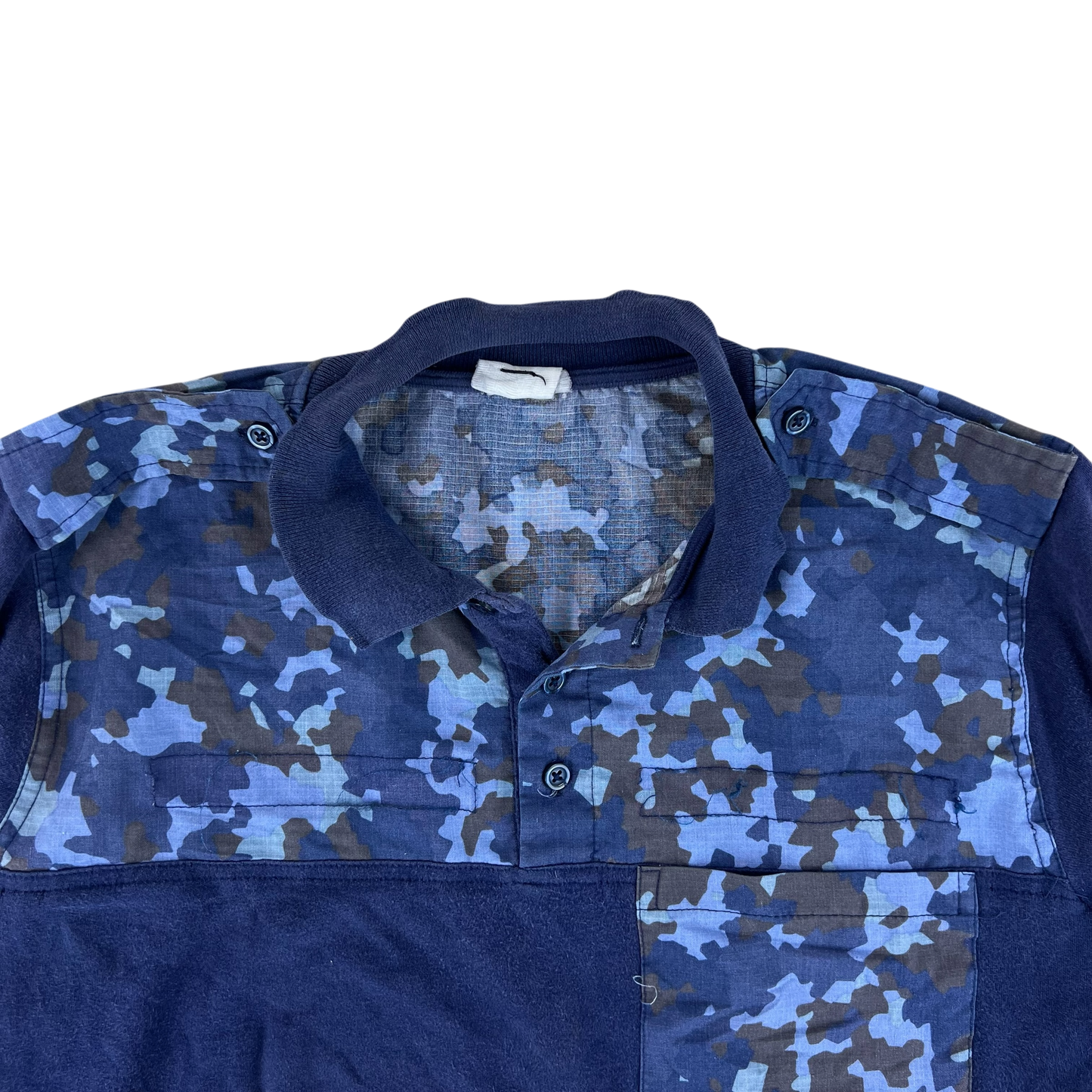 Romanian Navy M2017 Blue Camouflage Polo Top - Medium