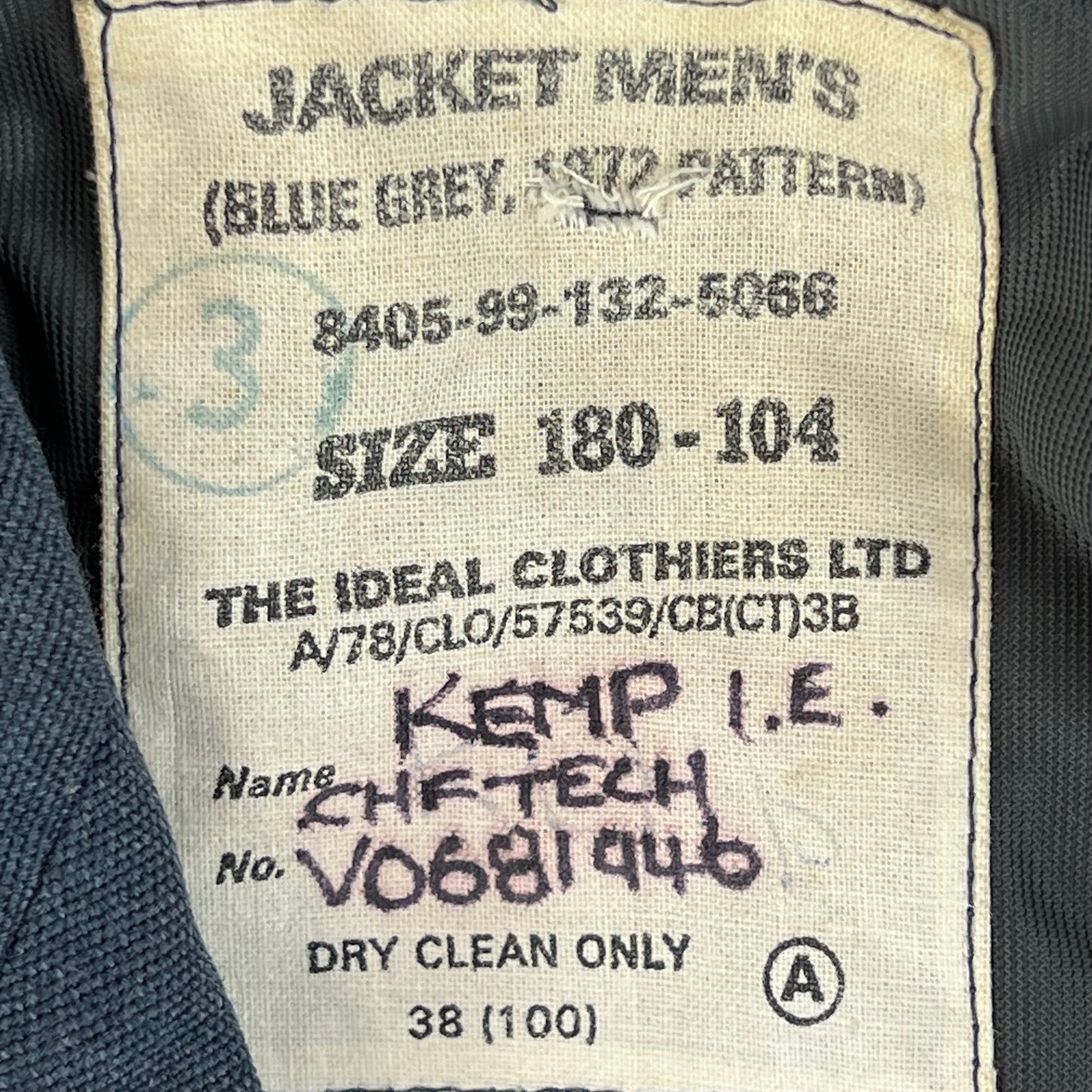 British Air Force RAF 72 Pattern GP Jacket - Large 180/104