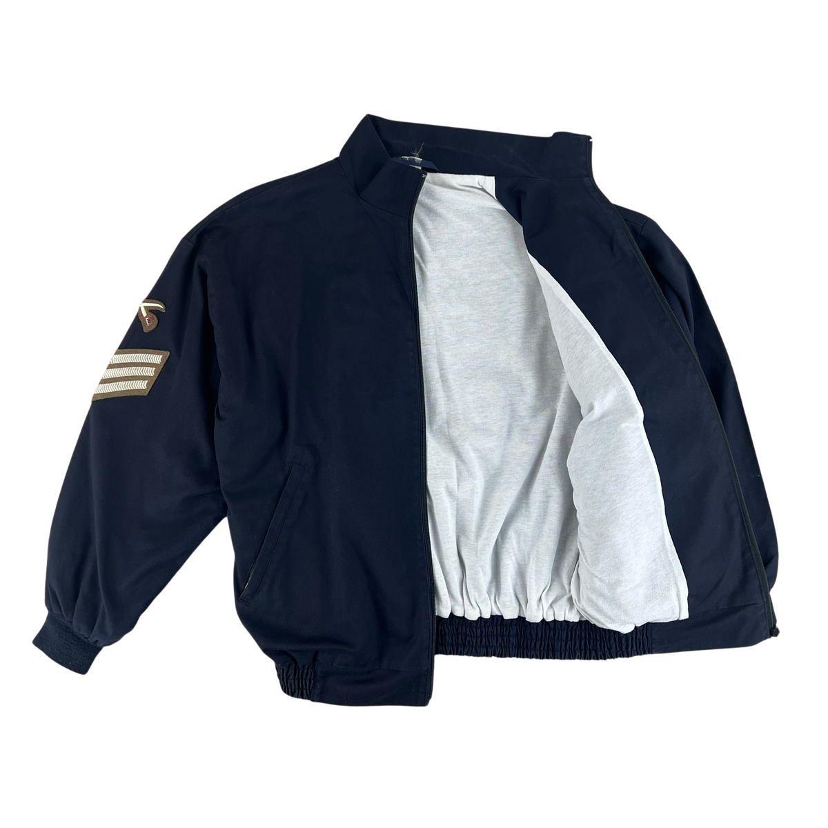 British Army / Tri-Services Navy Blue PTI Tracksuit Top Jacket - Medium
