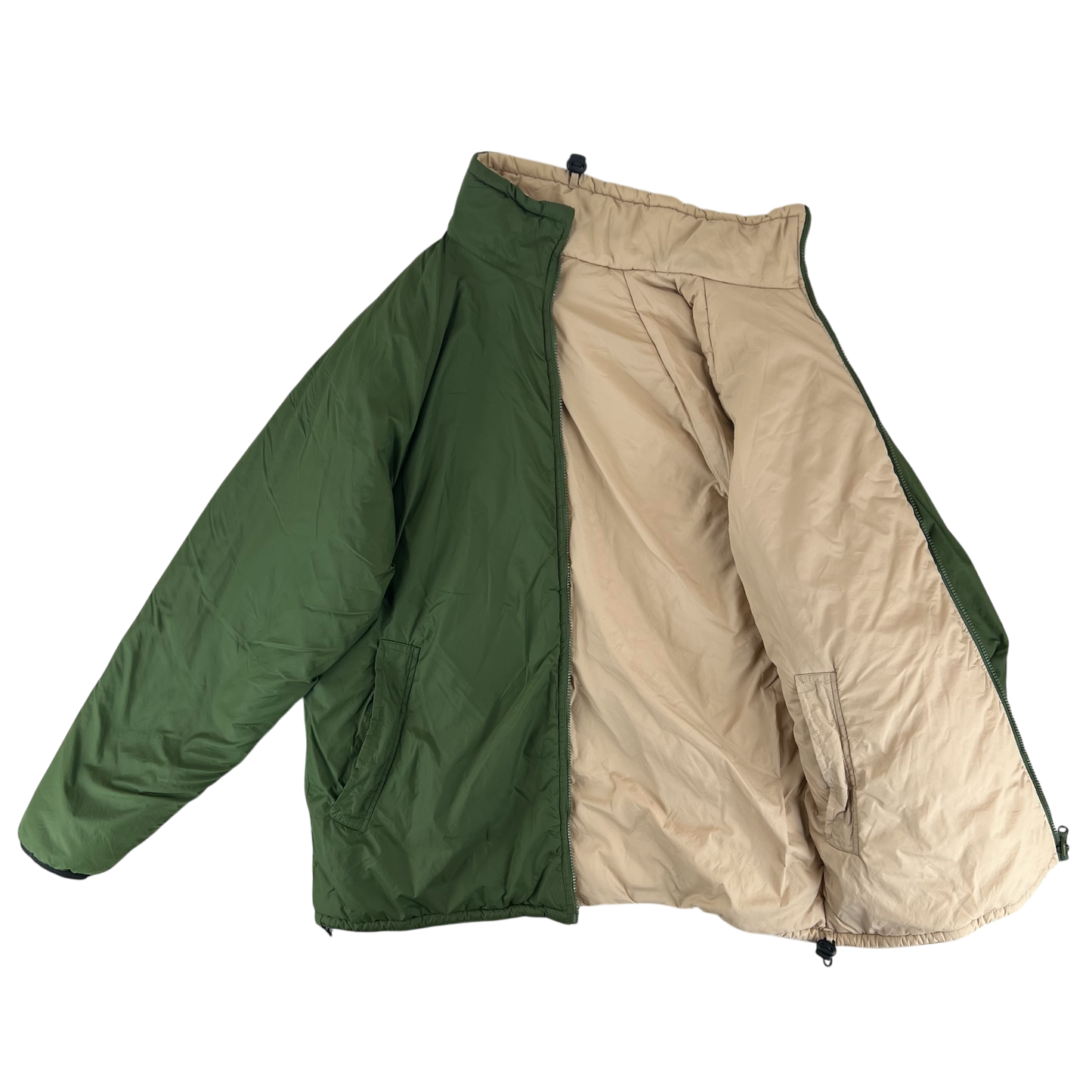 British Army Reversible Thermal Olive Green / Tan Quilted Jacket - Large