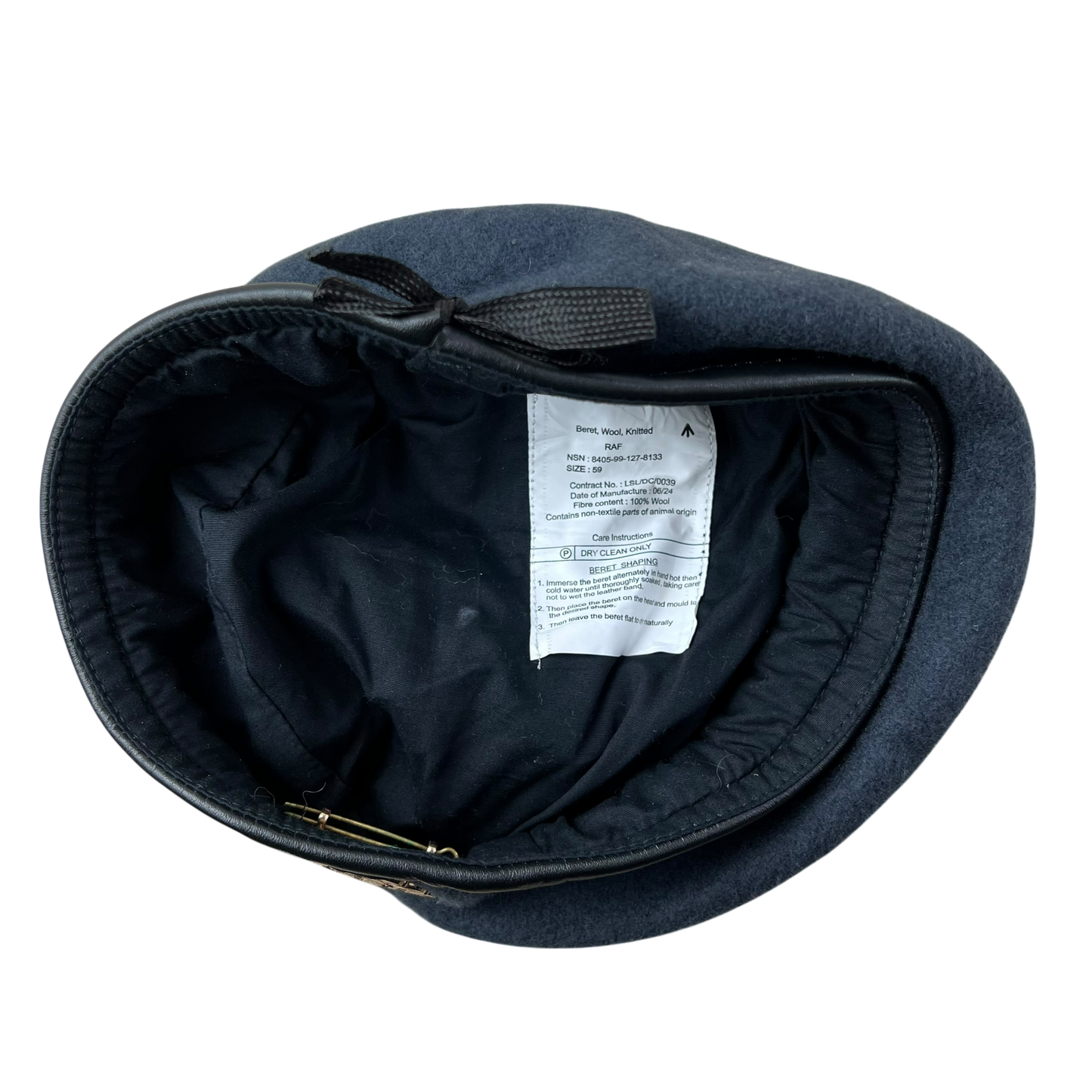 British RAF Beret w/ Badge - Large 59cm