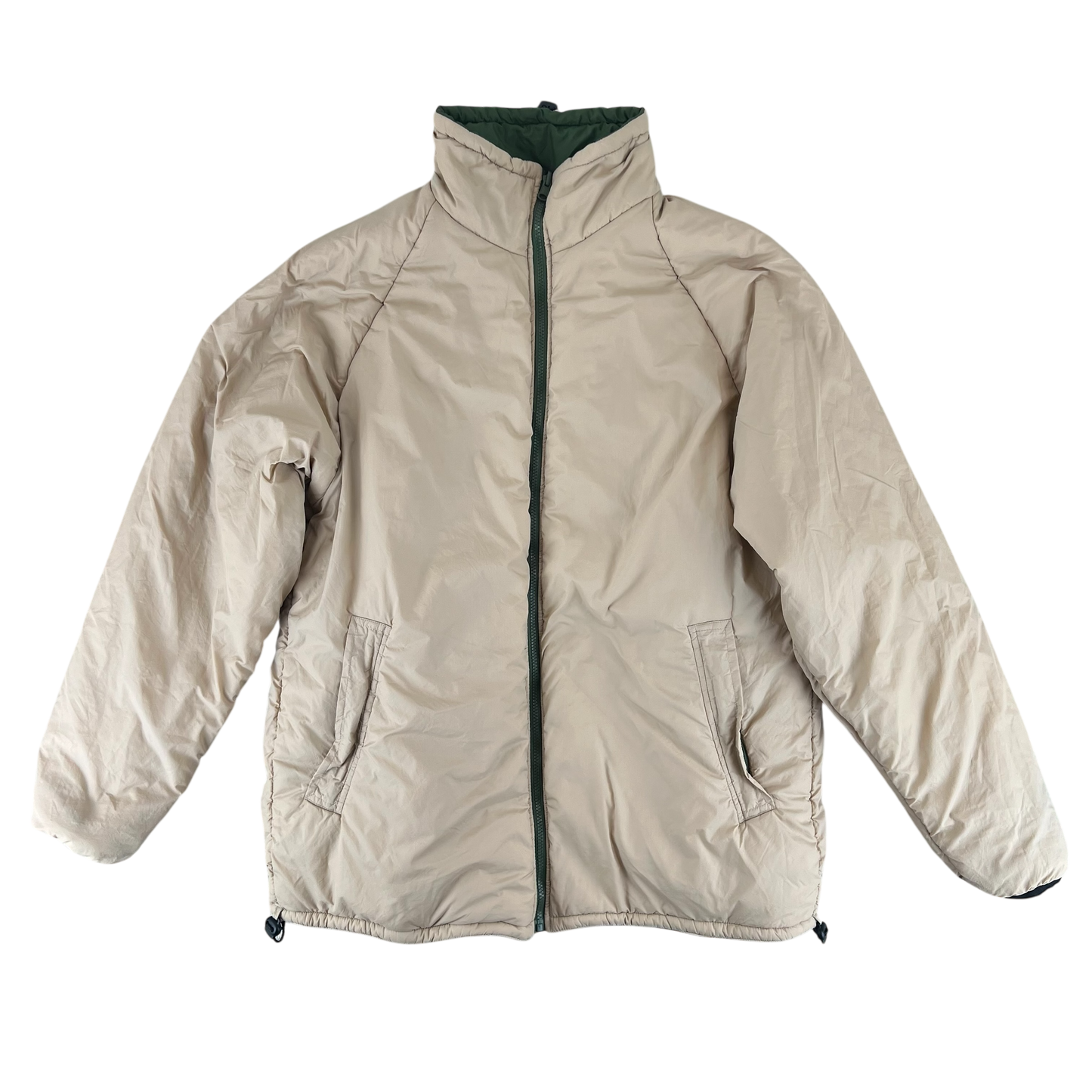 British Army Reversible Thermal Olive Green / Tan Quilted Jacket - Large
