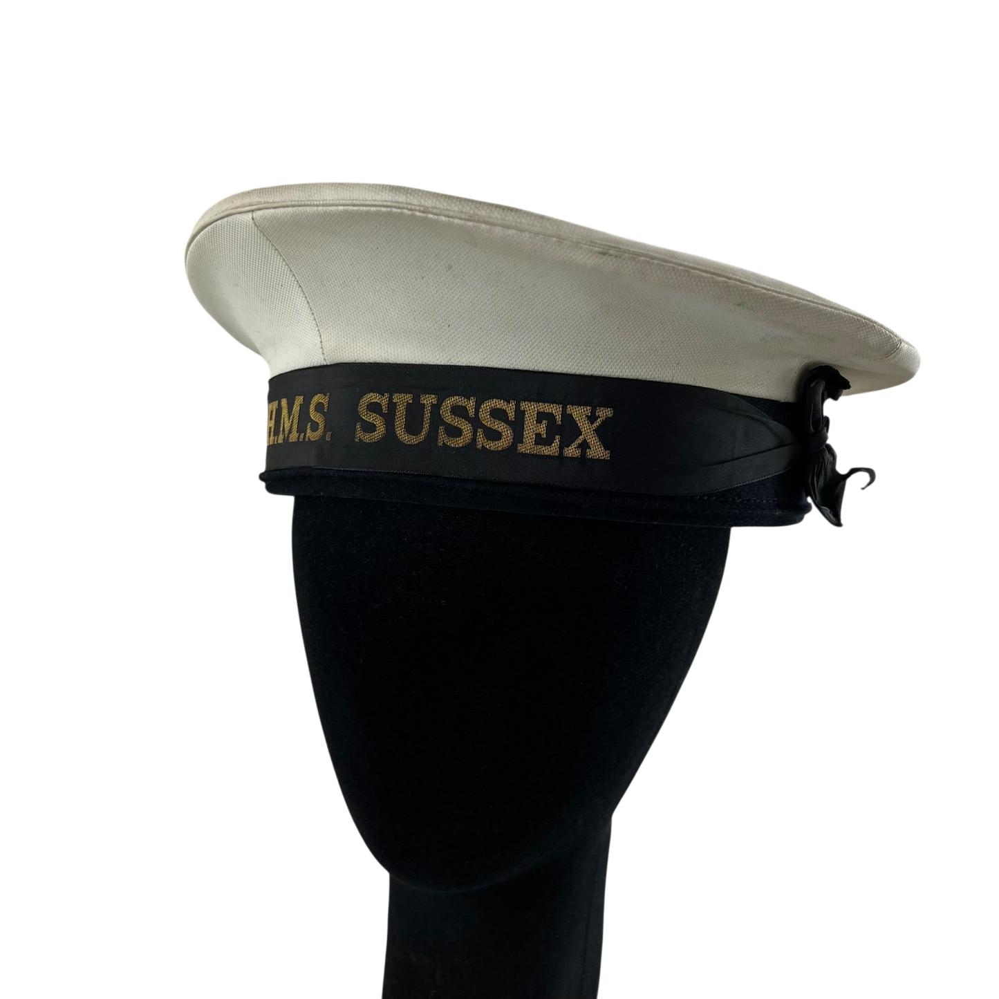 British Royal Navy WW2 Sailor's "Pork Pie" Hat - HMS Sussex - Small