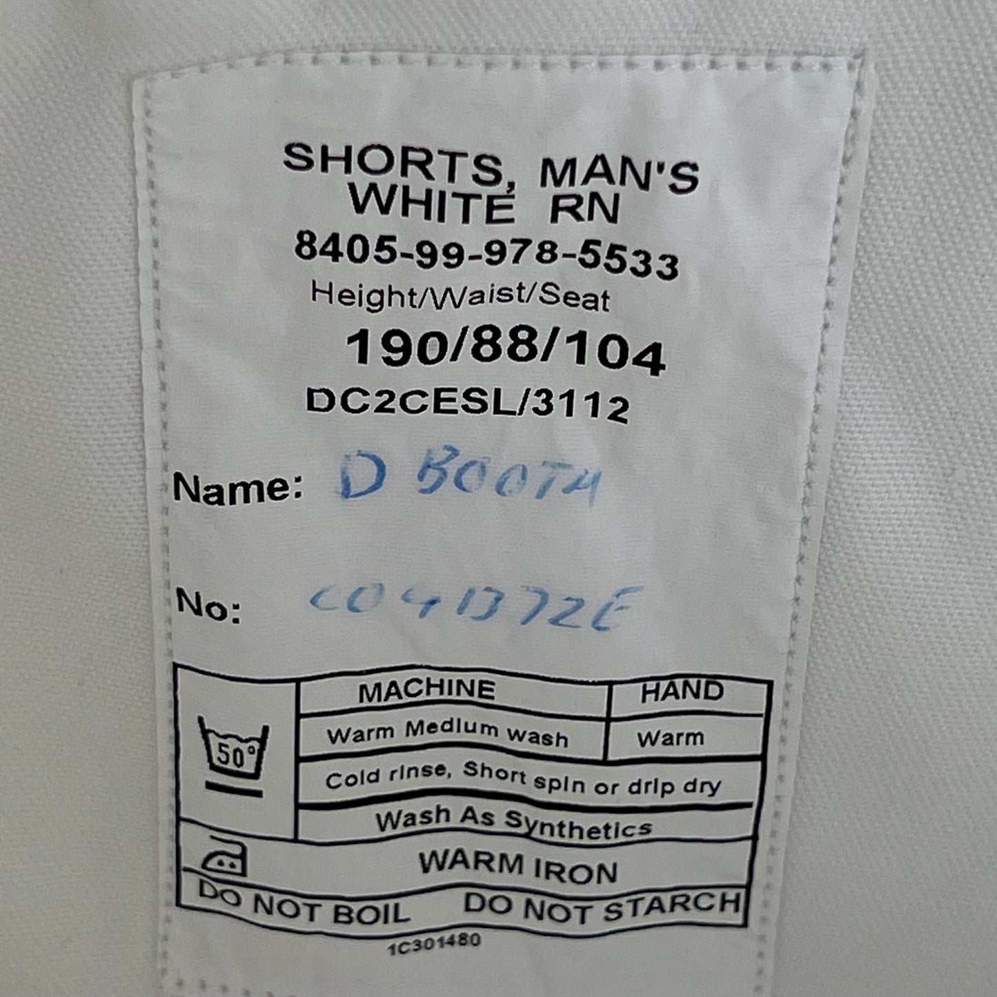 British Royal Navy White Dress Shorts - W33 190/88
