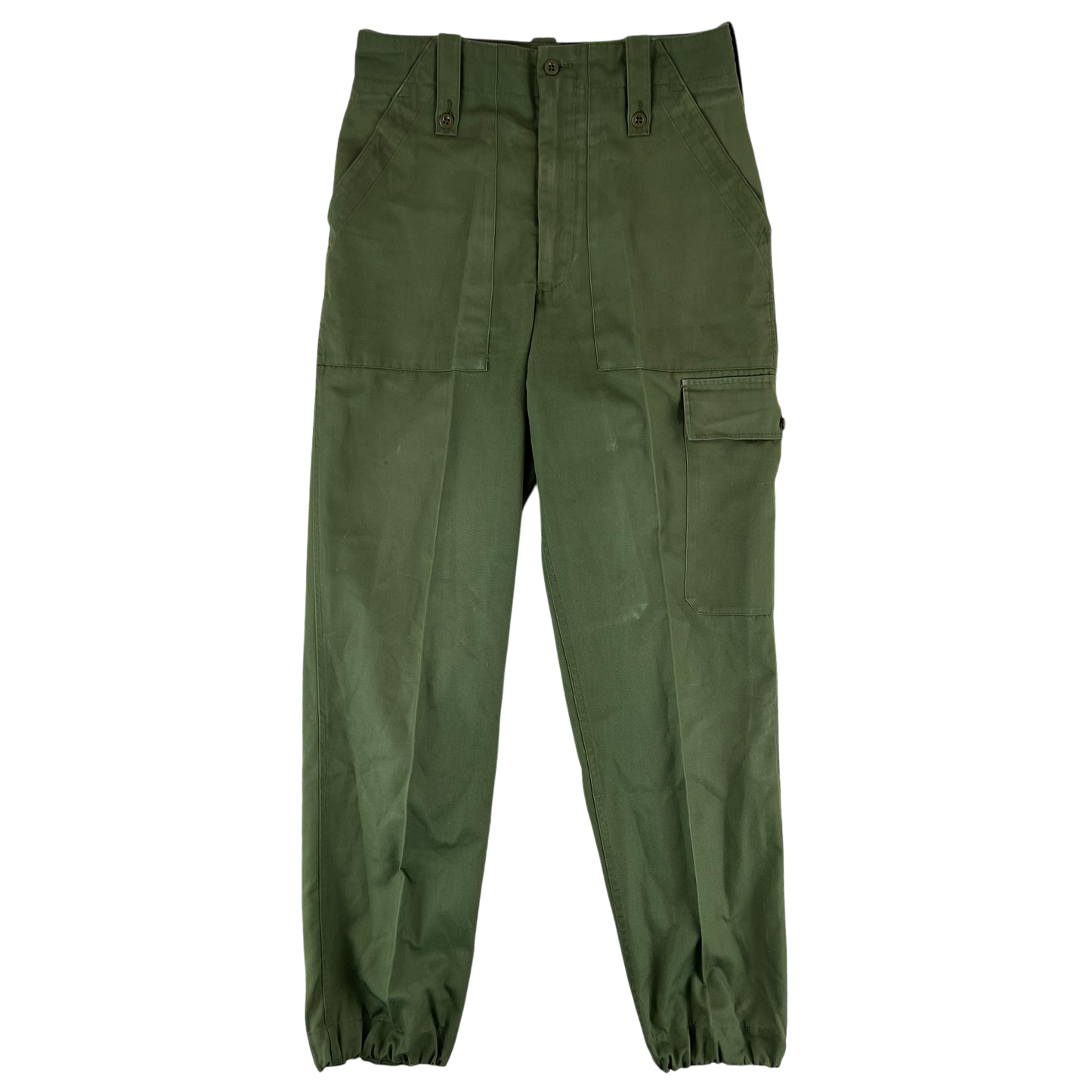 British Army Olive Green Fatigue Work Trousers - W31 L29