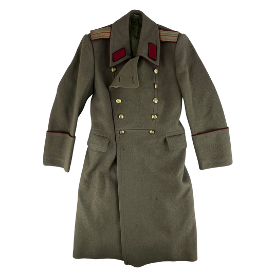 Bulgarian Army Officer's Khaki Wool Greatcoat - Small