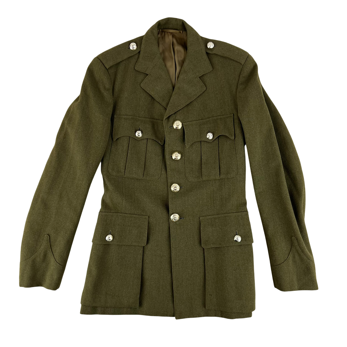 British Army 70s No. 2 Dress Khaki Jacket - Royal Engineers - Small
