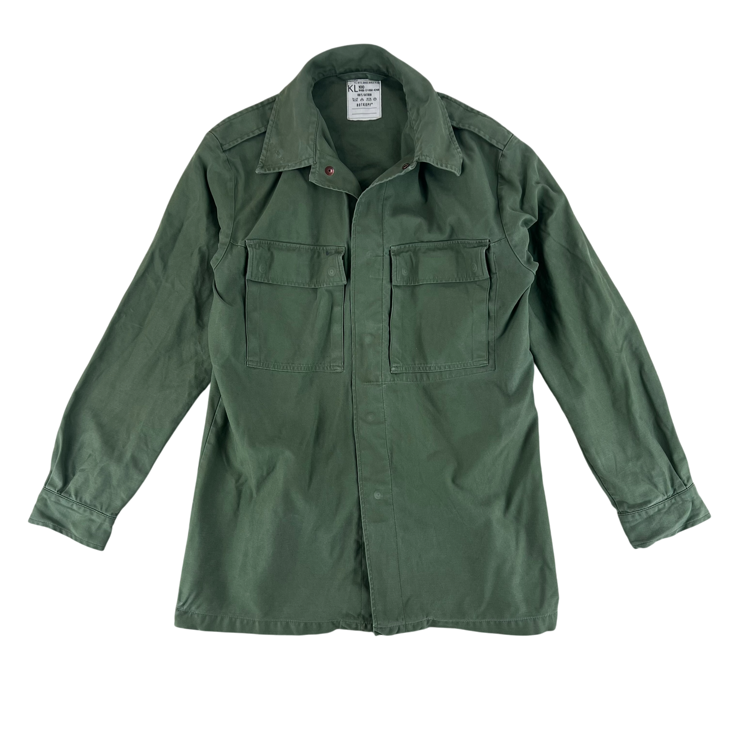 Dutch Army 90s Green Field Shirt Jacket - Medium