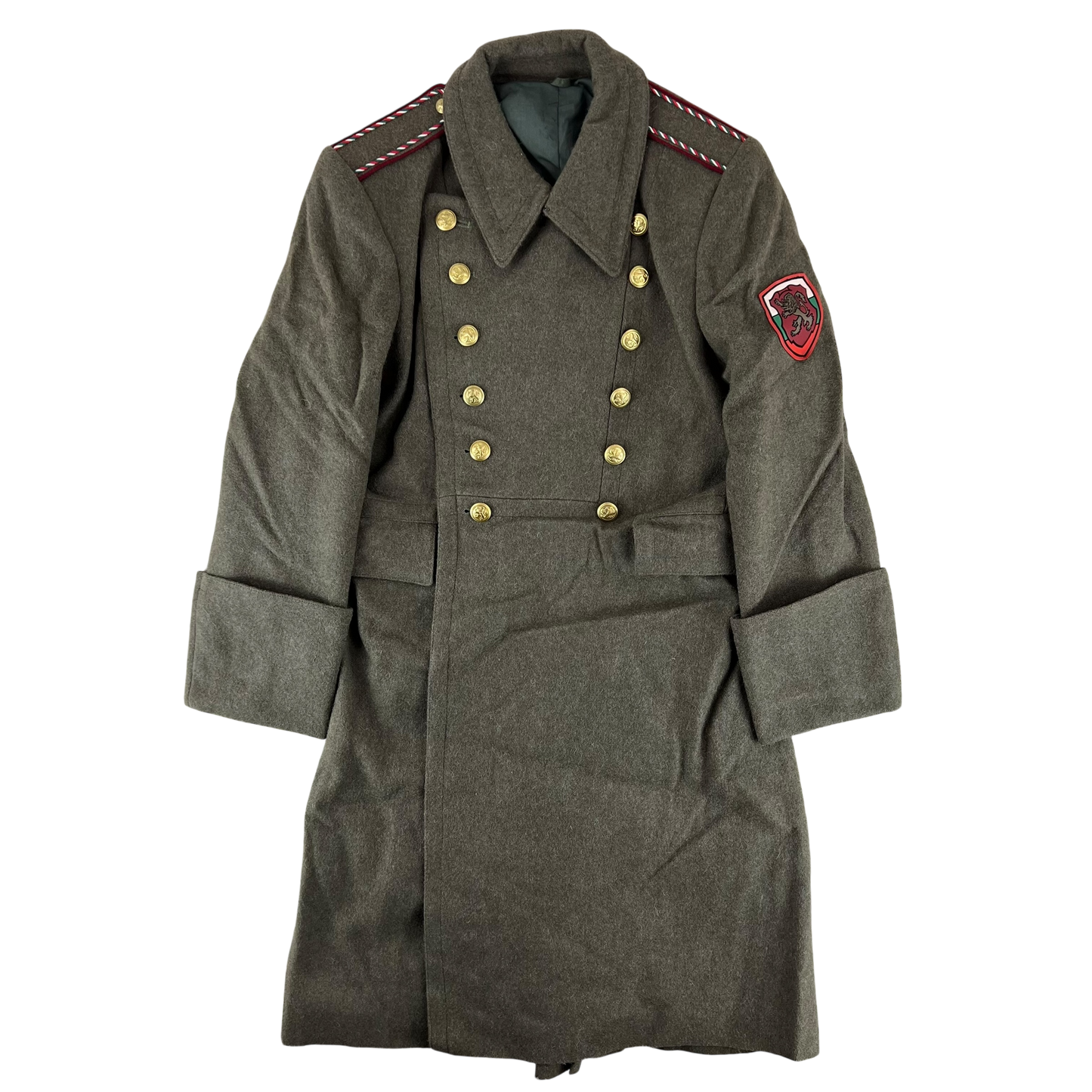 Bulgarian Army Officer's Khaki Wool Greatcoat - Medium