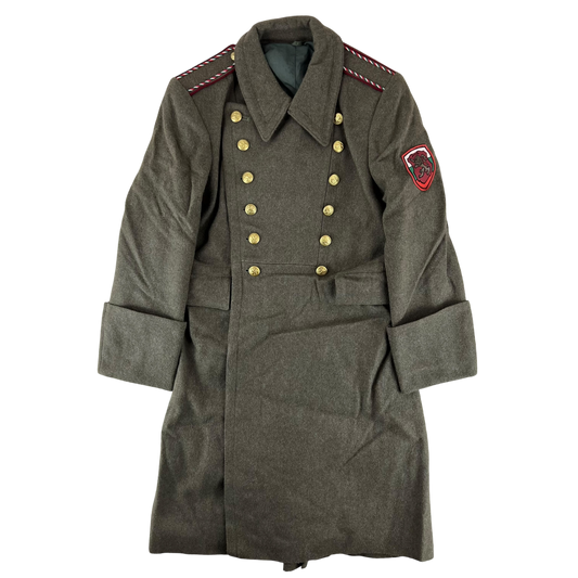 Bulgarian Army Officer's Khaki Wool Greatcoat - Medium