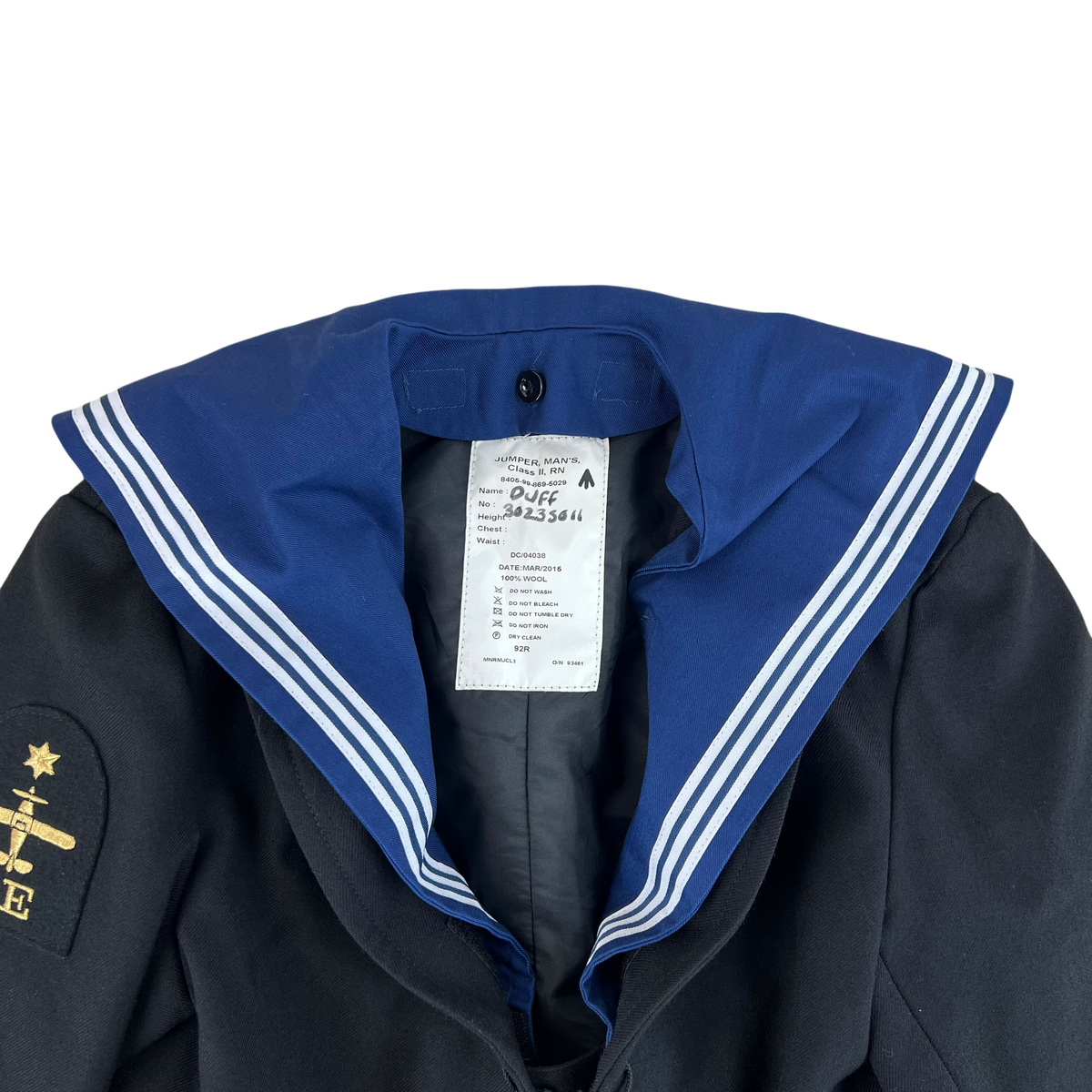 British Royal Navy Class II Jumper Sailor's Top - Medium 92R