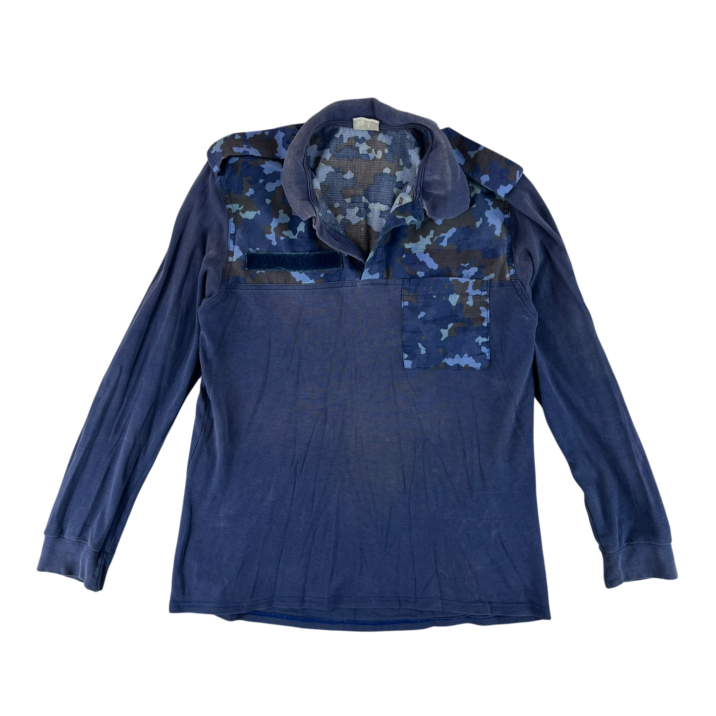 Romanian Navy M2017 Blue Camouflage Polo Top - Medium