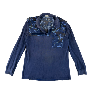 Romanian Navy M2017 Blue Camouflage Polo Top - Medium