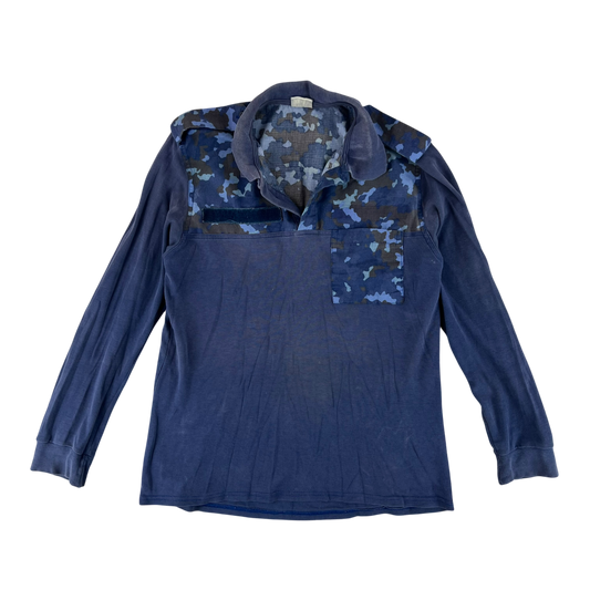 Romanian Navy M2017 Blue Camouflage Polo Top - Medium