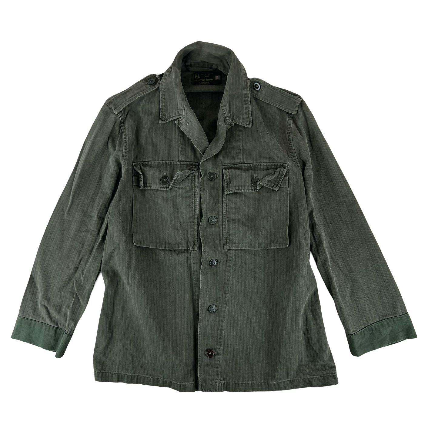 Dutch Army 60s Field Shirt Green Long Sleeve - Medium