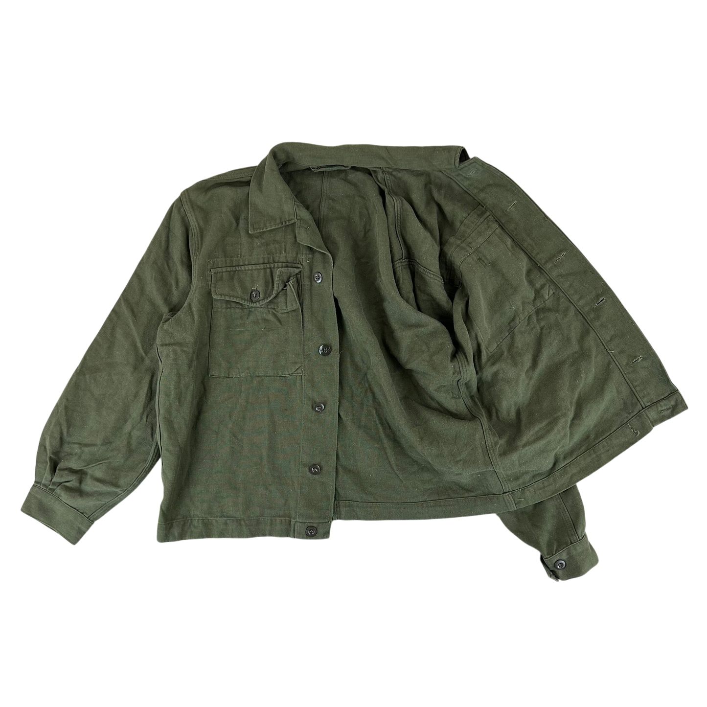 Czechoslovak People's Army 50's Olive Green Work Jacket - Large