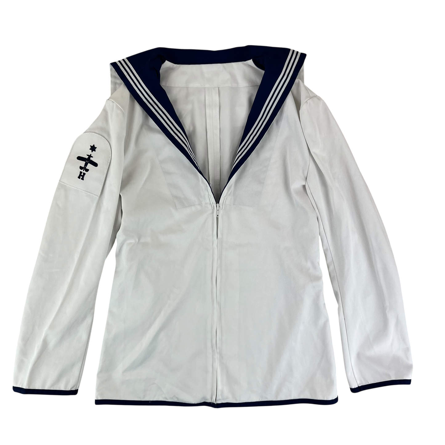 British Royal Navy Class II White Jumper Sailor's Top - Medium 176/96