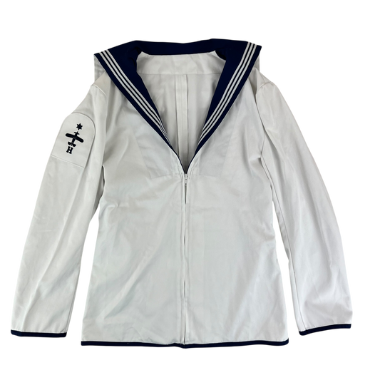British Royal Navy Class II White Jumper Sailor's Top - Medium 176/96