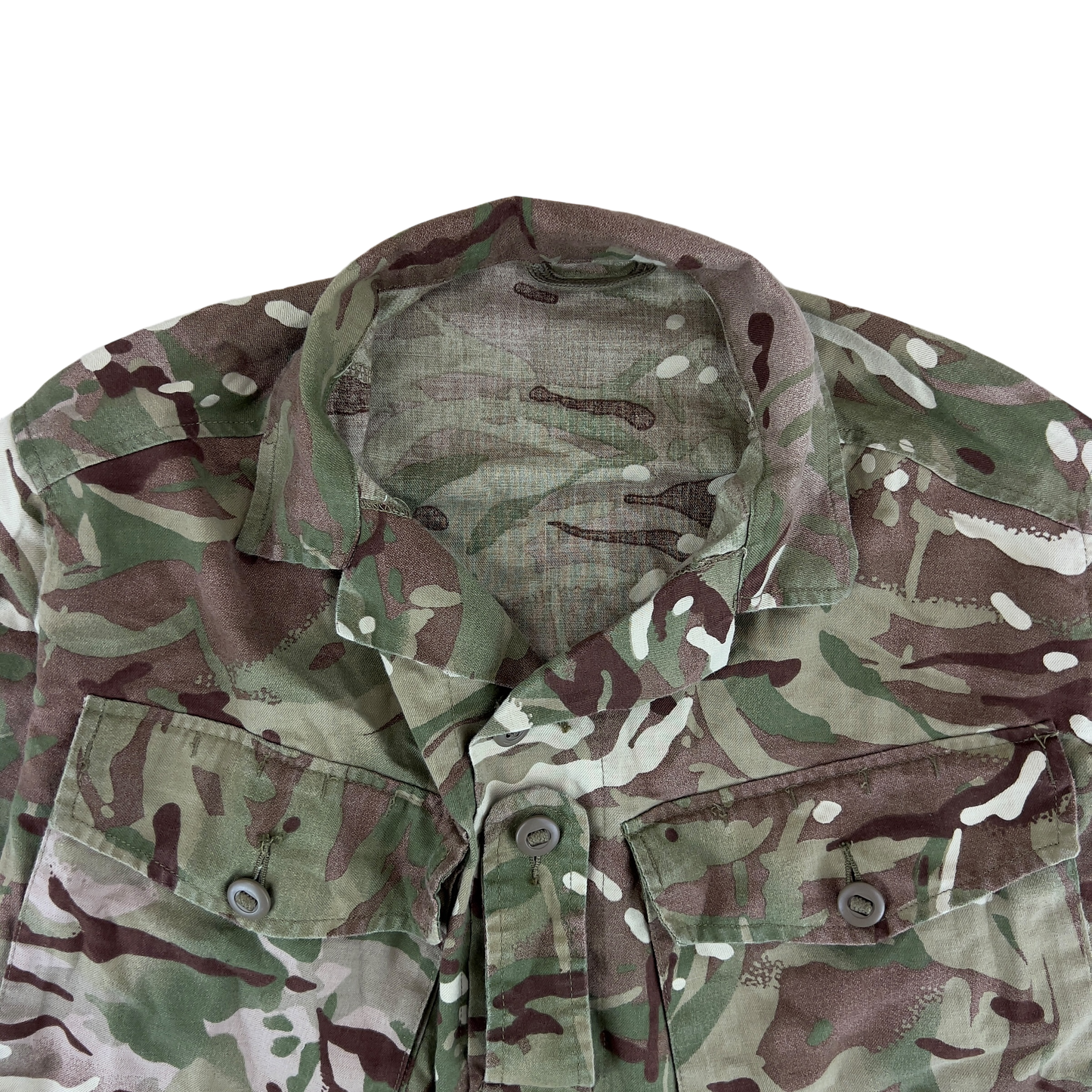 British Army MTP Camouflage Barracks Shirt w/ Patches - Medium