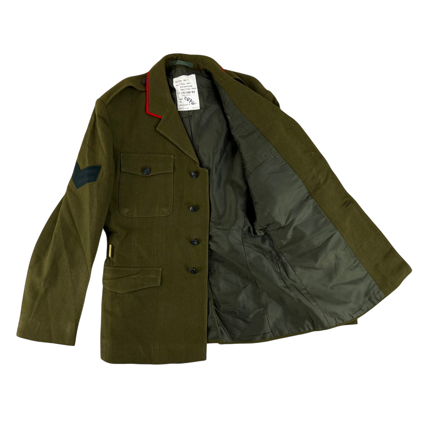 British Army Old Pattern No. 2 Olive Green Dress Jacket - Gurkha Rifles - Medium 176/100