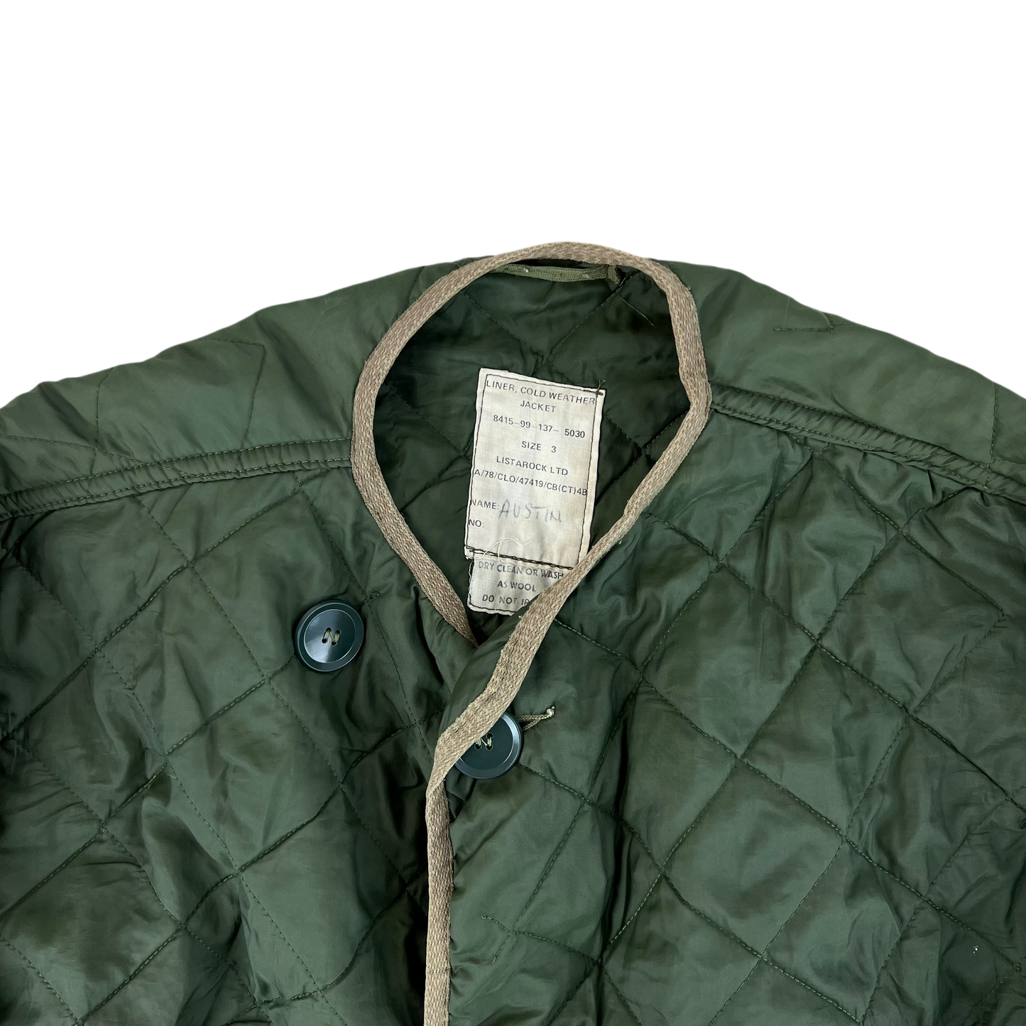 British Army Extreme Cold Weather Smock Jacket Liner - Large SIZE 3