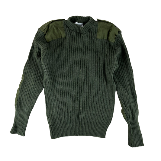 British Army Olive Green Pullover Jumper - Large 106cm