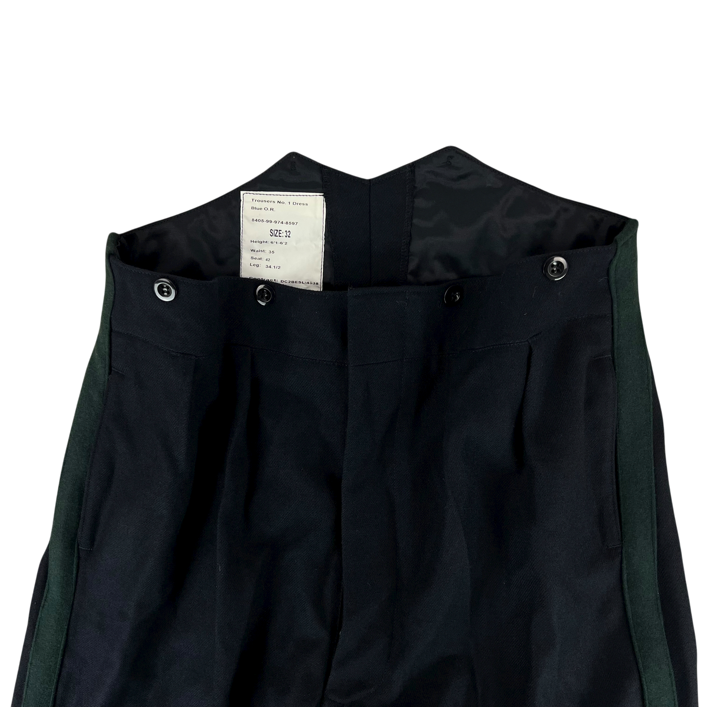 British Army No1 Blues Dress Trousers - Light Infantry / Rifles - W35 L33.5