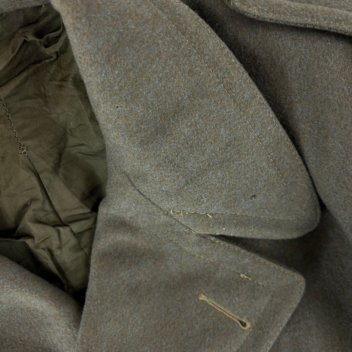Italian Army 70's Khaki Greatcoat - Large