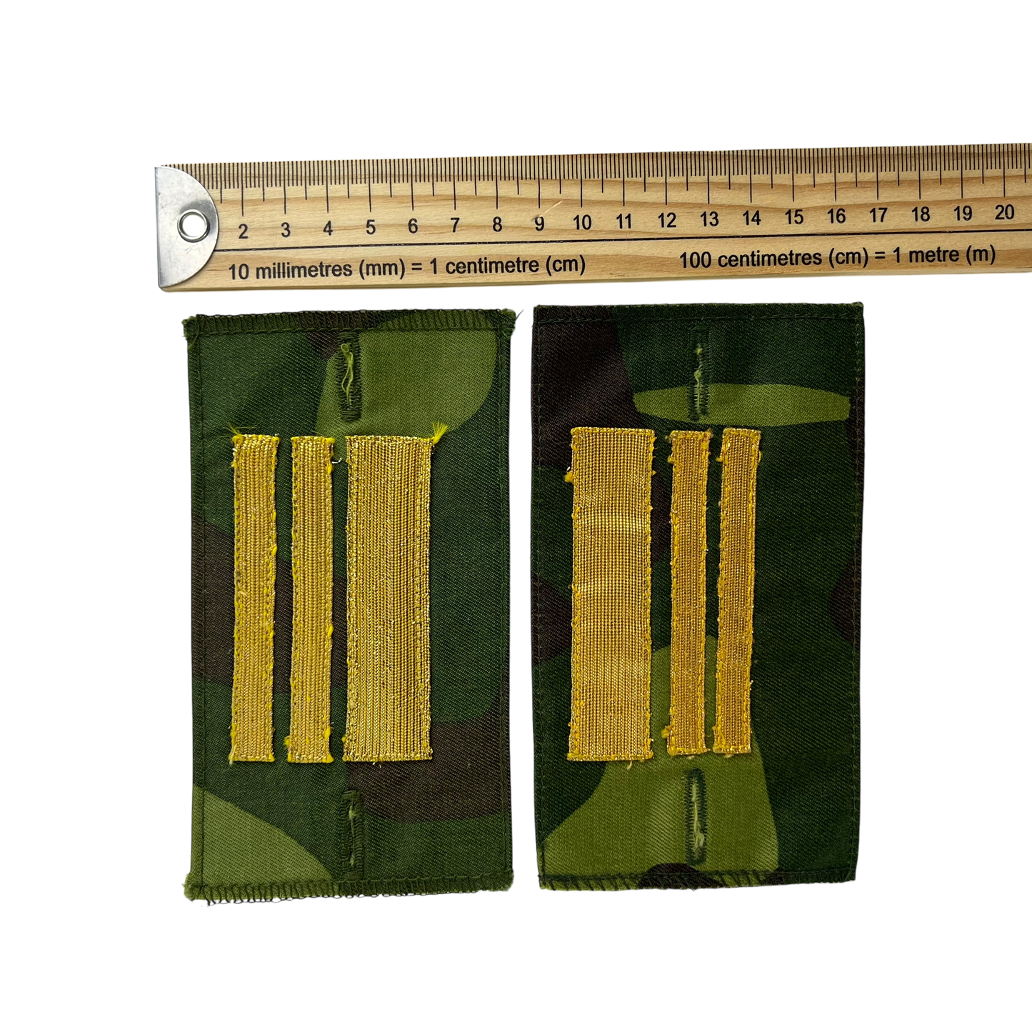 Finnish Army M91 Camo Pair of Senior Lieutenant Rank Cuff Tabs