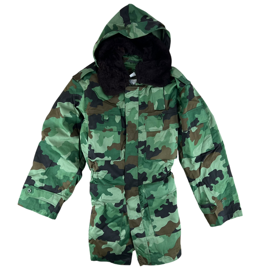 Serbian Army M93 Oak Leaf Camouflage Parka w/ Thermal Liner - Medium 178/100