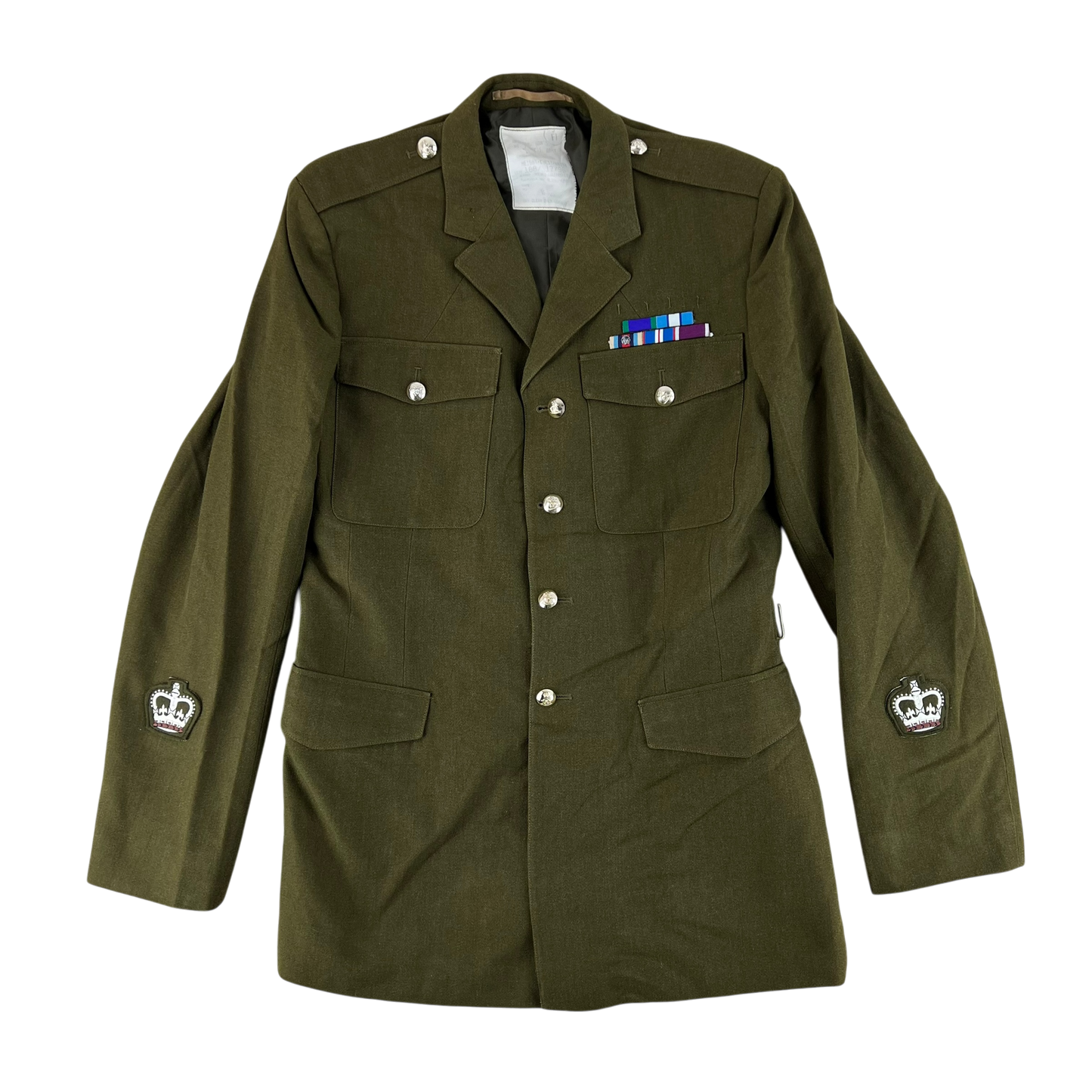 British Army 1980 Pattern No. 2 Khaki Green Dress Jacket - Royal Artillery - Large 188/112