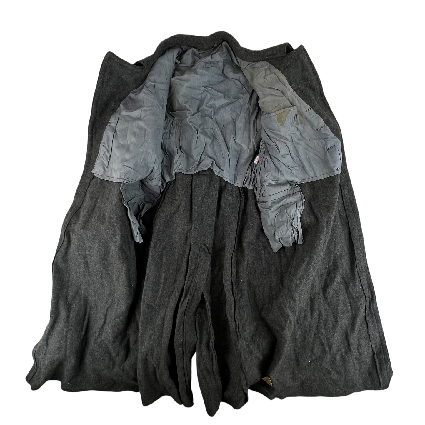 Bulgarian People's Army 70s Grey Wool Greatcoat - Large