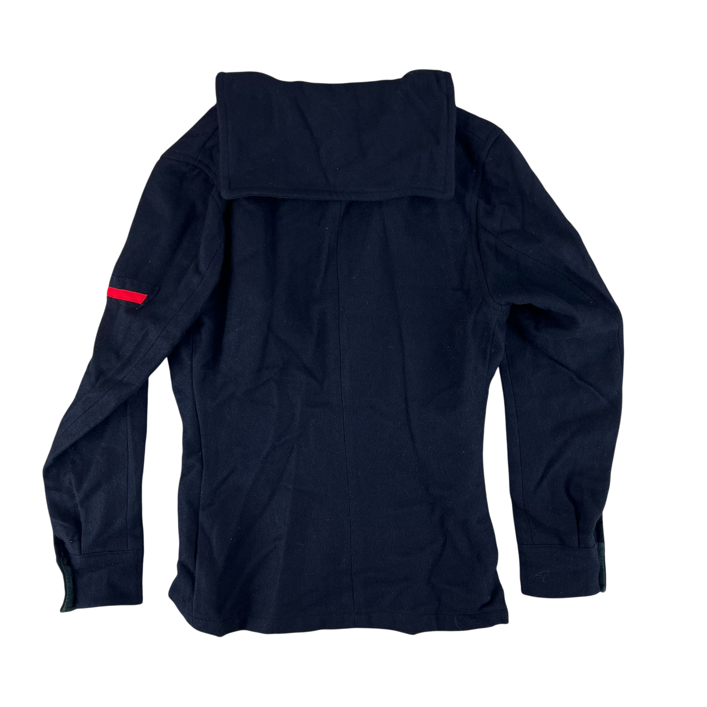 British Royal Navy 60s Blue Serge Coat Sailor's Top - Medium