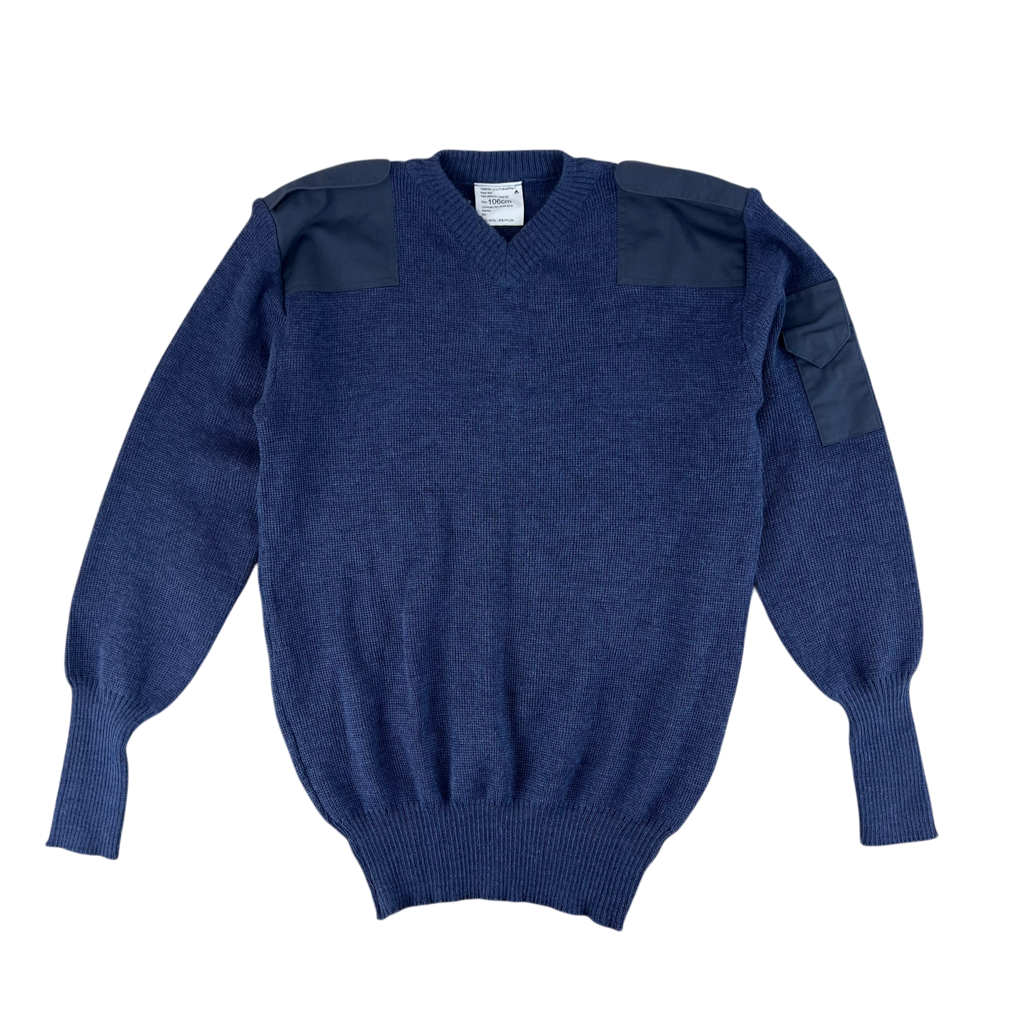 British RAF Wool V Neck Pullover Jersey Jumper - Large 106cm