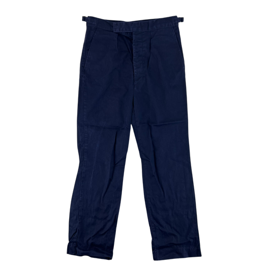 British Royal Navy Cotton Working Dress Trousers - W33 L31