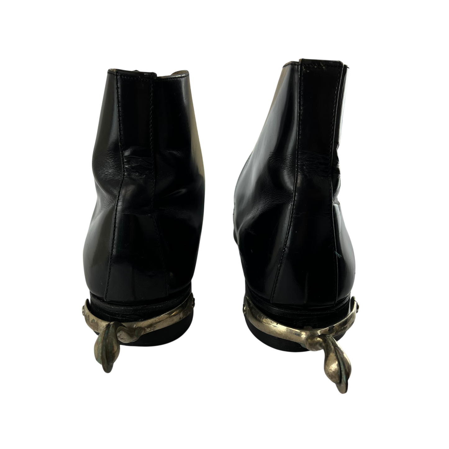 British Army Black George Boots w/ Spurs - Size 10