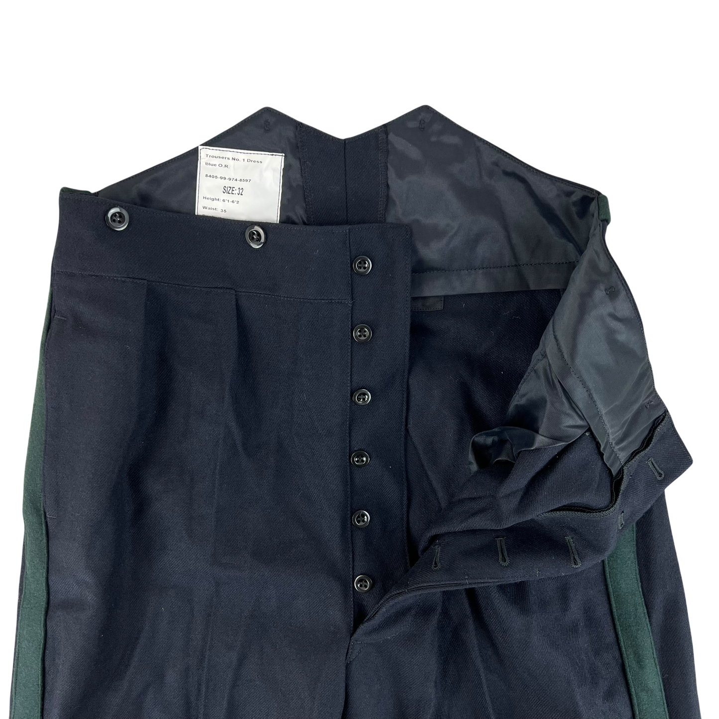 British Army No1 Blues Dress Trousers - Light Infantry / Rifles - W34 L33.5